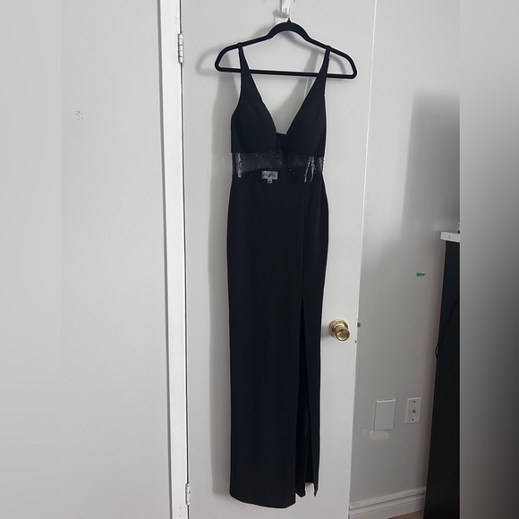 Jules & Cleo Davids Bridal Bridesmaid Semi-Formal Black Dress Size 8 - Picture 3 of 11